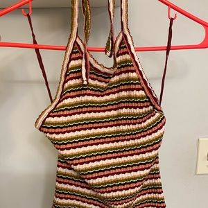 American Eagle Cropped Halter Top